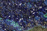 Sparkling Azurite Crystals with Malachite - Laos #179671-1